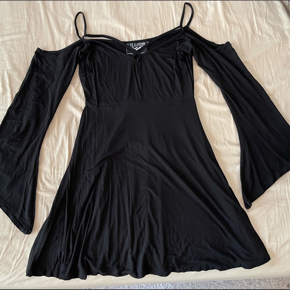 KILLSTAR Long Witch Sleeve Skater Dress